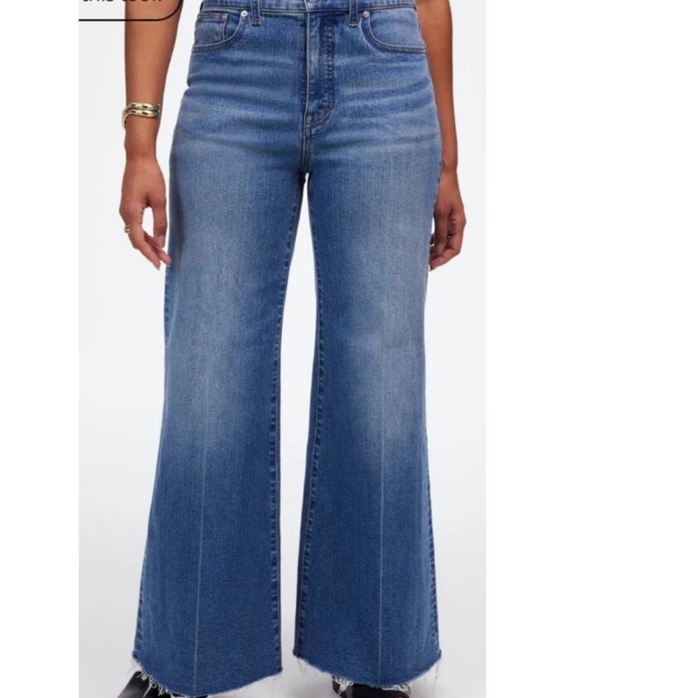 Madewell Flare Wide Leg Blue Jeans